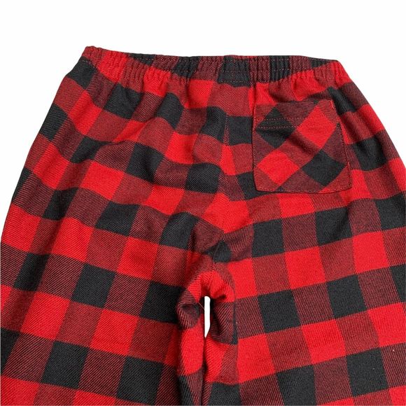 LL Bean Kids Pajamas Set Size 4 Graphic Printed top Plaid Flannel Pants NWT - Picture 9 of 11